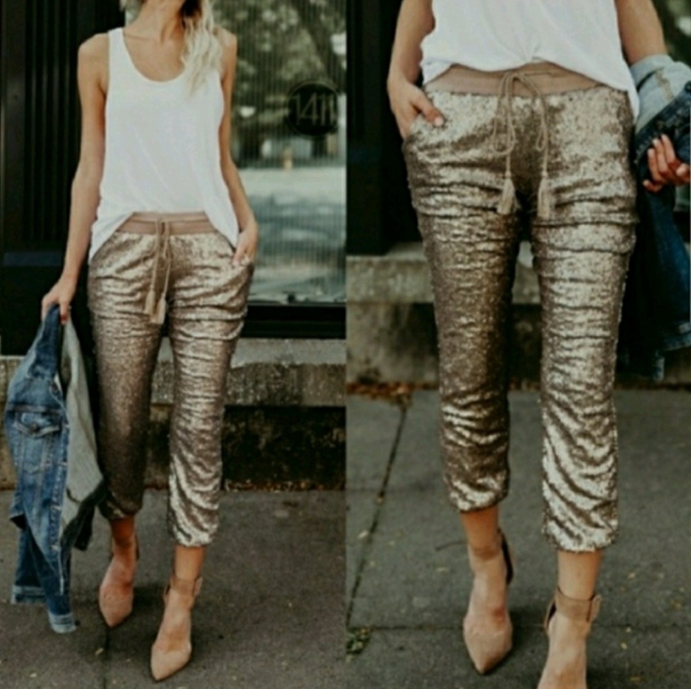 Sequined Joggers